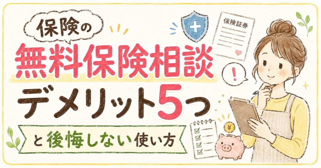 無料保険相談のデメリット5つと後悔しない使い方