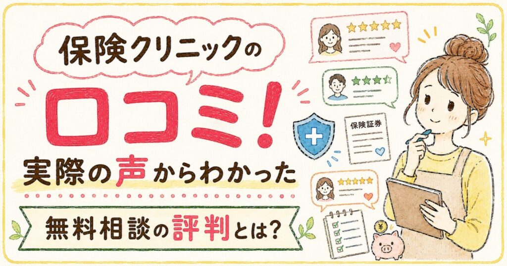 保険クリニックの口コミ！実際の声からわかった無料相談の評判とは？
