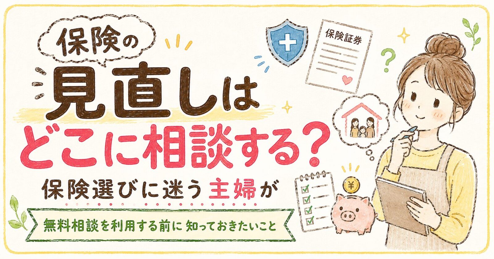 保険の見直しはどこに相談する？保険選びに迷う主婦が無料相談を利用する前に知っておきたいこと